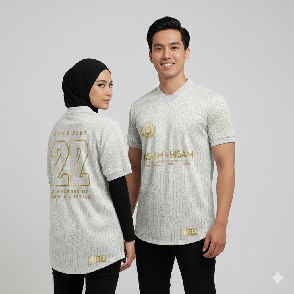 Jersey printing & merchandise — Asiah & Hisam anniversary